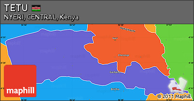 Political Simple Map of TETU