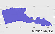 Political Simple Map of TETU, single color outside