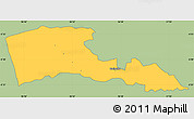Savanna Style Simple Map of TETU, single color outside