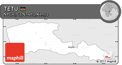 Silver Style Simple Map of TETU, single color outside