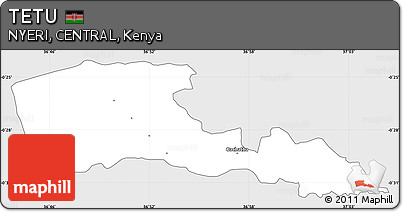 Silver Style Simple Map of TETU, single color outside