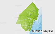 Physical 3D Map of KILIFI, single color outside