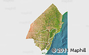 Satellite 3D Map of KILIFI, single color outside