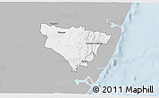 Gray 3D Map of KALOLENI, single color outside