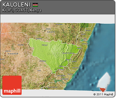 Physical 3D Map of KALOLENI, satellite outside