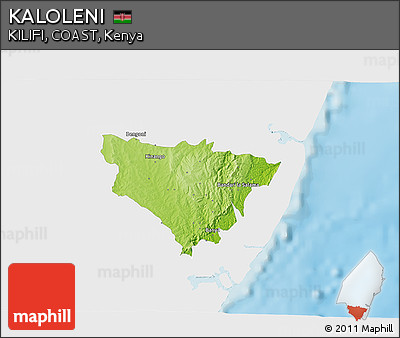 Physical 3D Map of KALOLENI, single color outside
