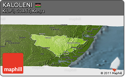 Physical Panoramic Map of KALOLENI, darken