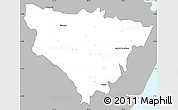 Gray Simple Map of KALOLENI, single color outside