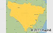 Savanna Style Simple Map of KALOLENI