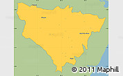 Savanna Style Simple Map of KALOLENI, single color outside