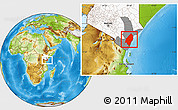 Physical Location Map of KILIFI, highlighted country, highlighted parent region