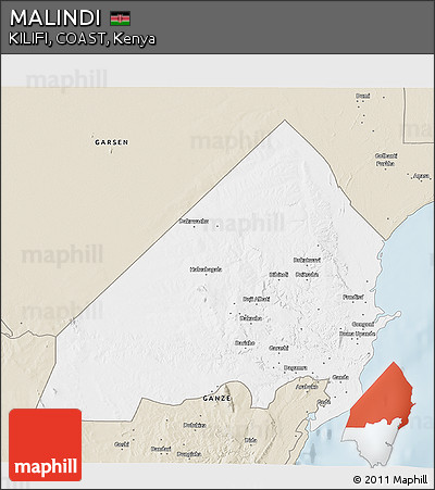 Classic Style 3D Map of MALINDI