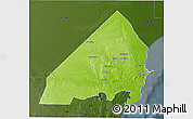 Physical 3D Map of MALINDI, darken