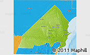 Physical 3D Map of MALINDI, political outside