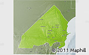 Physical 3D Map of MALINDI, semi-desaturated