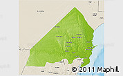 Physical 3D Map of MALINDI, shaded relief outside