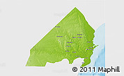 Physical 3D Map of MALINDI, single color outside
