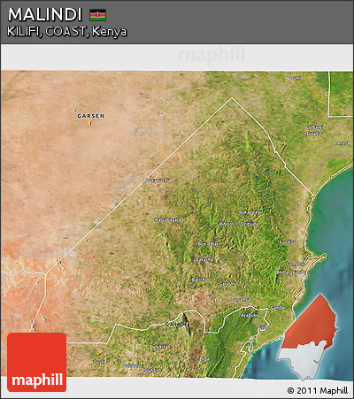 Satellite 3D Map of MALINDI