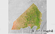 Satellite 3D Map of MALINDI, lighten, desaturated
