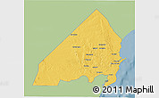 Savanna Style 3D Map of MALINDI, single color outside