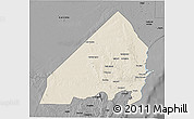 Shaded Relief 3D Map of MALINDI, darken, desaturated