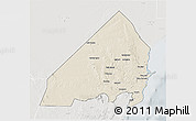 Shaded Relief 3D Map of MALINDI, lighten, semi-desaturated