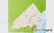 Shaded Relief 3D Map of MALINDI, physical outside
