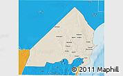 Shaded Relief 3D Map of MALINDI, political outside