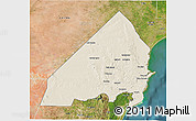 Shaded Relief 3D Map of MALINDI, satellite outside