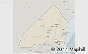 Shaded Relief 3D Map of MALINDI, semi-desaturated