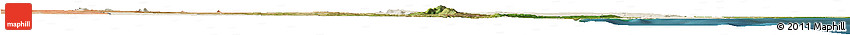 Shaded Relief Horizon Map of MALINDI, satellite outside