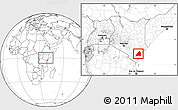 Blank Location Map of MALINDI, within the entire country