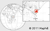 Blank Location Map of MALINDI, highlighted grandparent region