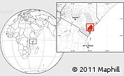 Blank Location Map of MALINDI, highlighted parent region, highlighted grandparent region