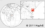 Blank Location Map of MALINDI, highlighted parent region