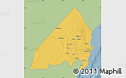 Savanna Style Map of MALINDI, single color outside