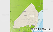 Shaded Relief Map of MALINDI, physical outside