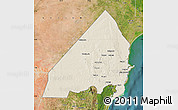 Shaded Relief Map of MALINDI, satellite outside