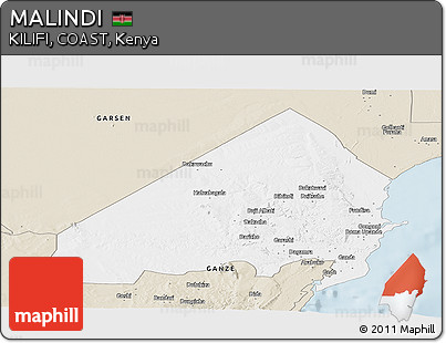 Classic Style Panoramic Map of MALINDI