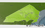 Physical Panoramic Map of MALINDI, darken
