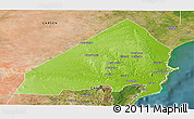 Physical Panoramic Map of MALINDI, satellite outside