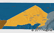 Political Panoramic Map of MALINDI, darken