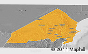 Political Panoramic Map of MALINDI, desaturated