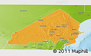 Political Panoramic Map of MALINDI, physical outside