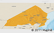 Political Panoramic Map of MALINDI, shaded relief outside