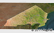 Satellite Panoramic Map of MALINDI, darken