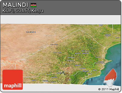 Satellite Panoramic Map of MALINDI