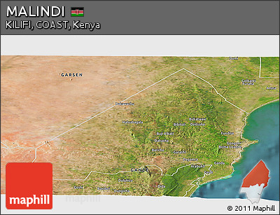 Satellite Panoramic Map of MALINDI