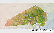 Satellite Panoramic Map of MALINDI, lighten