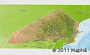 Satellite Panoramic Map of MALINDI, physical outside